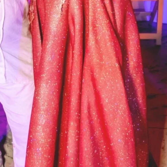 Golden orange sparkling dress - Picture 5 of 5